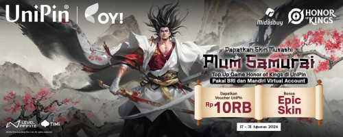 Top Up Honor of Kings Makin Untung - Dapatkan Voucher UniPin 10Ribu dan Epic Skin!